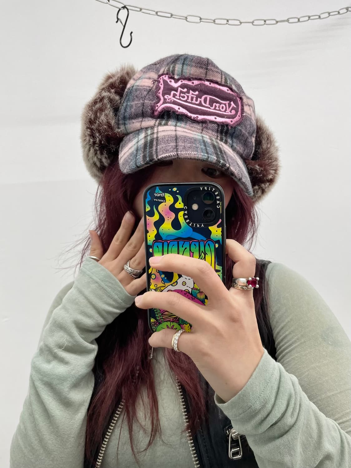 본더치 체크 트루퍼 햇 *레어 상품이미지4