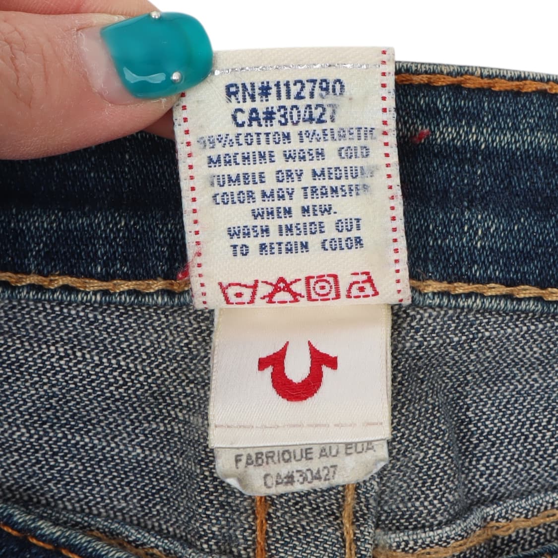 트루릴리젼 y2k 조이 워시드 부츠컷 데님팬츠 상품이미지9