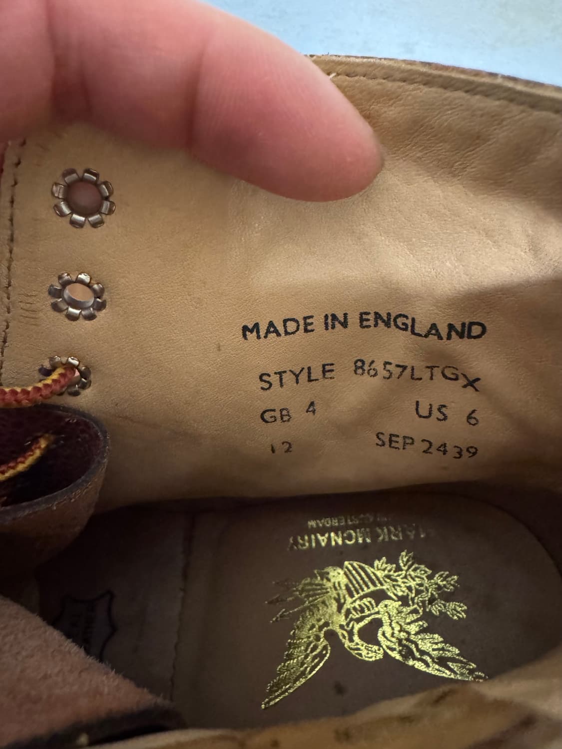 마크맥네어리 윙팁부츠 US6 (샌더스 메이드) 상품이미지6