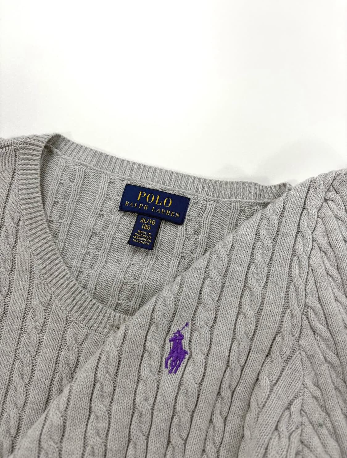 폴로 랄프로렌 여성 케이블 니트 가디건 상품이미지4