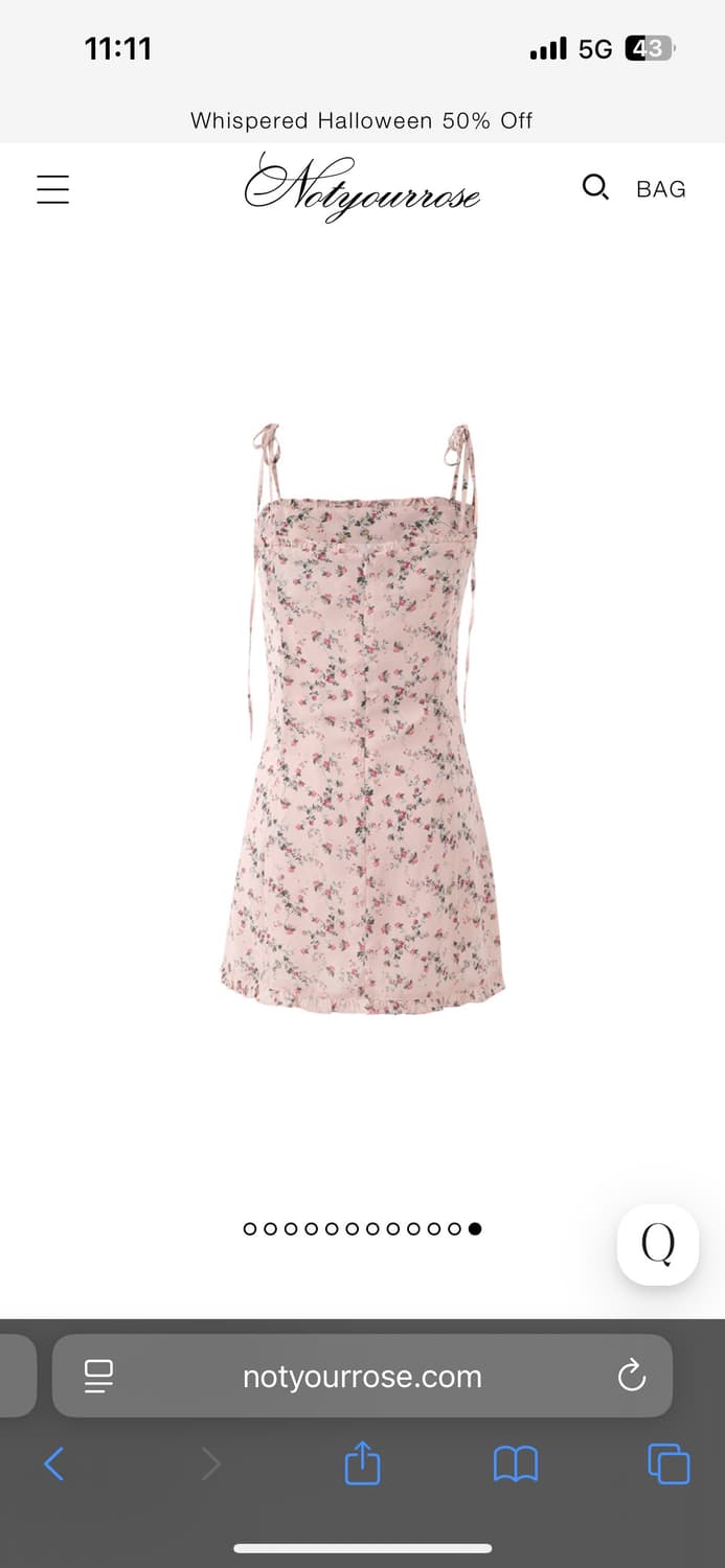 Not your rose frill mini dress 상품이미지1