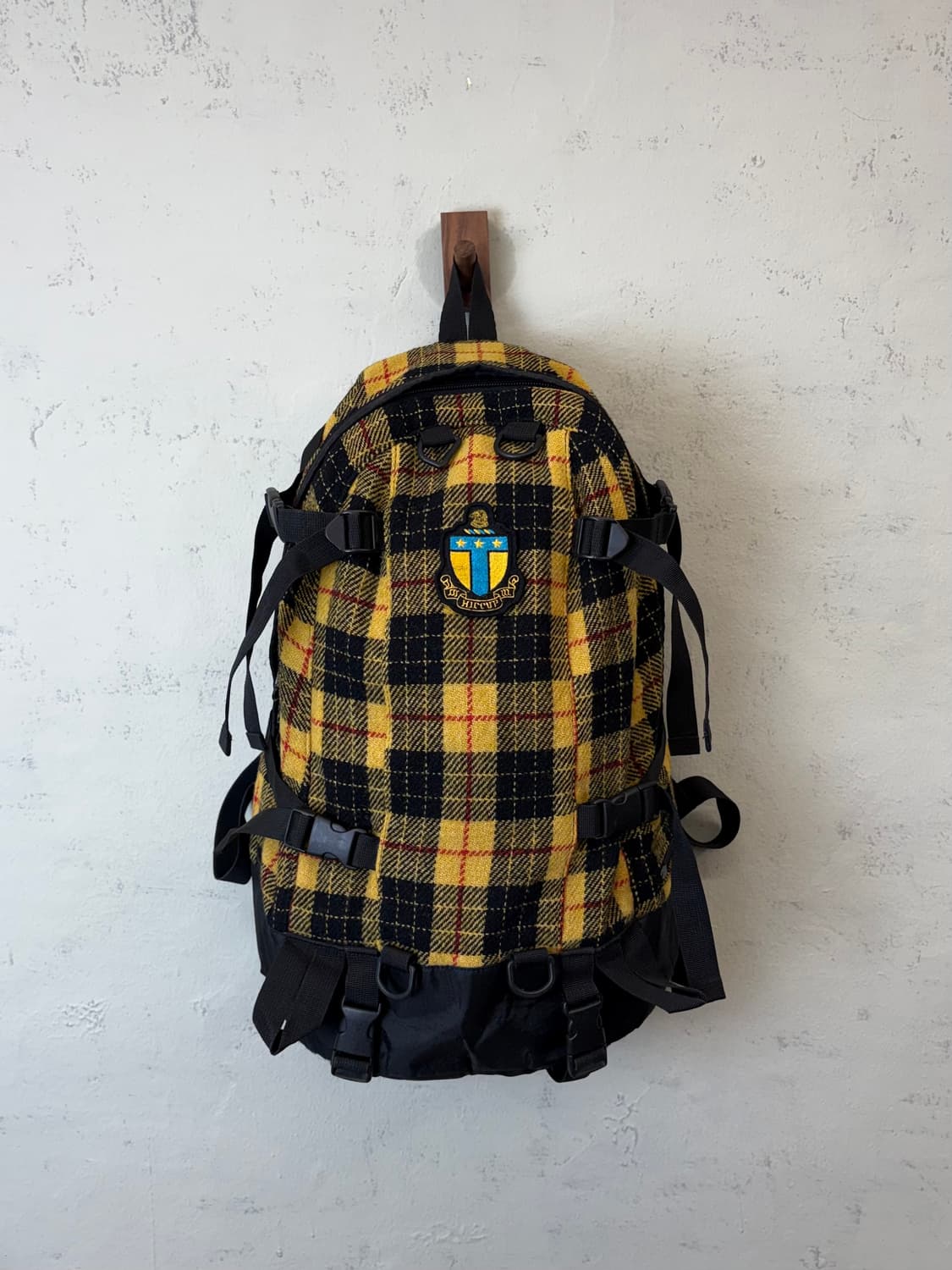해리스트위드 90s 빈티지 체크 트위드 마운틴 백팩 상품이미지1