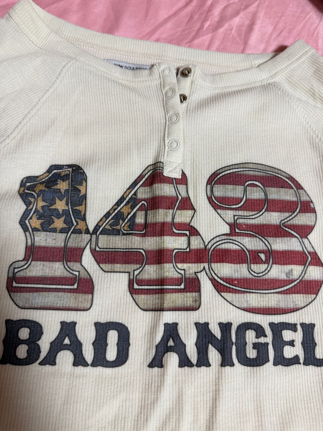 스컬프터 성조기 미국 국기 티 Flag Raglan T-shirt Raw 상품이미지4