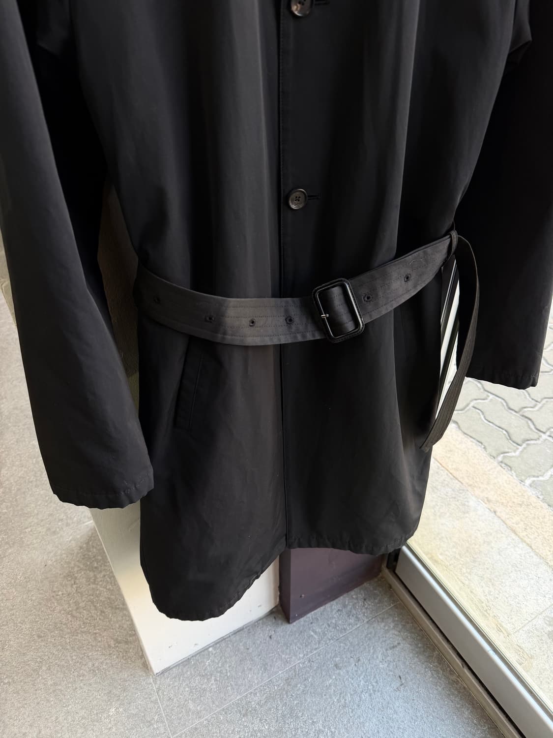 50/ 프라다 벨티드 시그니처 원단 트렌치 패딩코트 상품이미지4