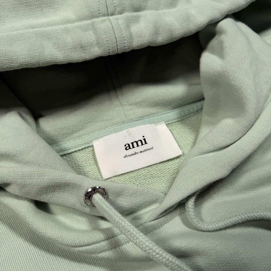 AMI 아미 22fw 페일그린 하트로고 후드티 상품이미지3