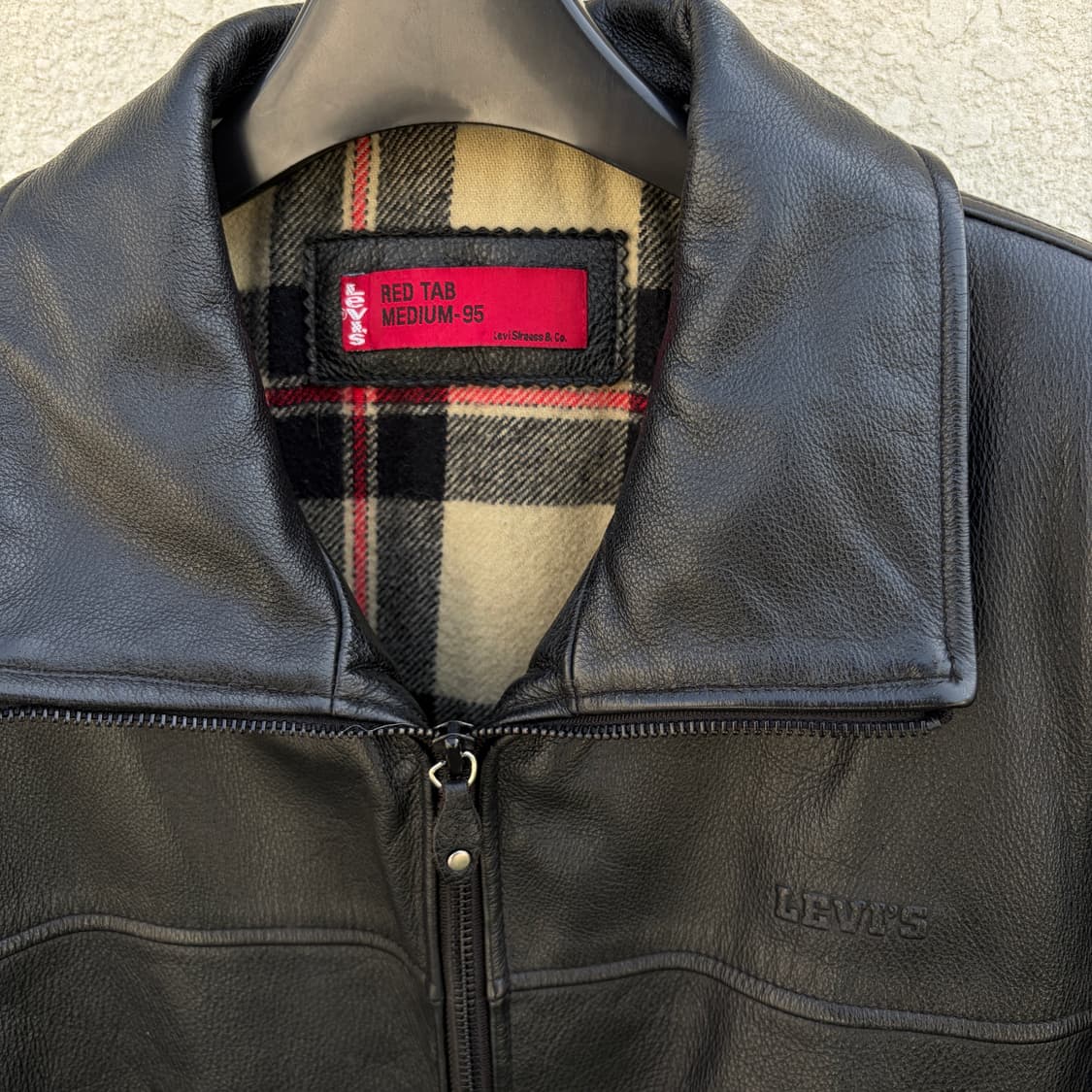 95)리바이스 레드탭 카우레더 싱글 자켓 상품이미지4