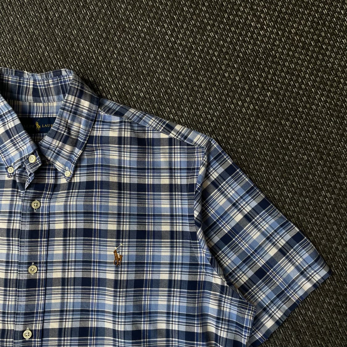 폴로랄프로렌 버튼다운 블루 체크셔츠 L 상품이미지3