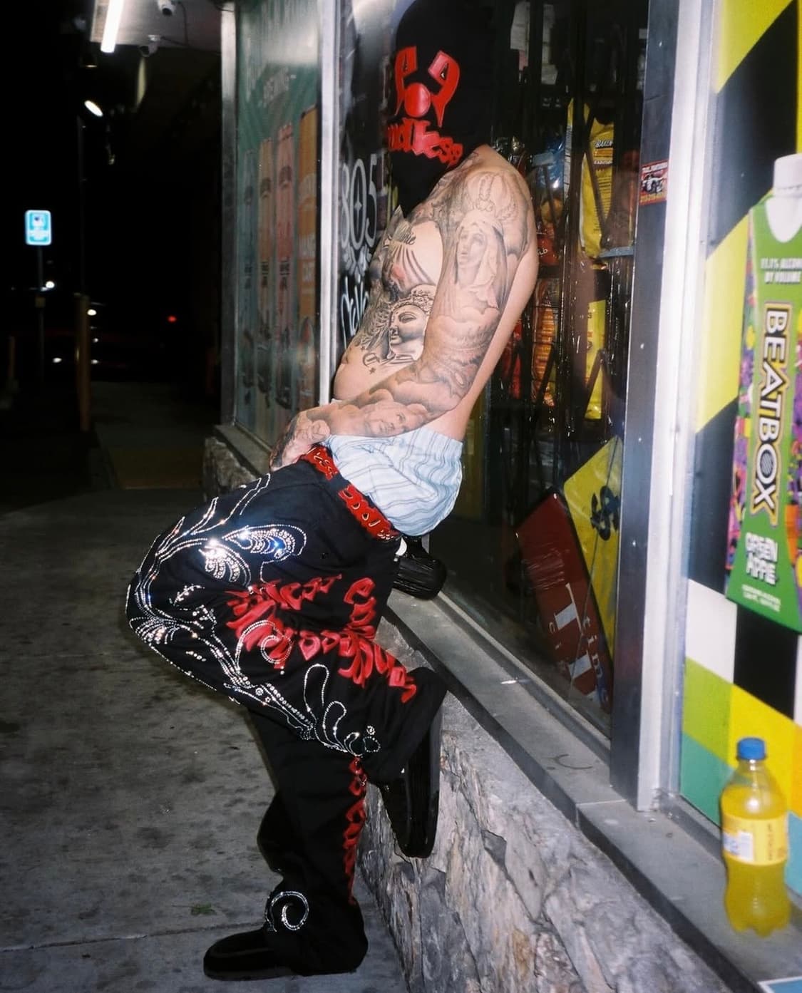 Endless denim black&red 워크 팬츠 34 상품이미지4