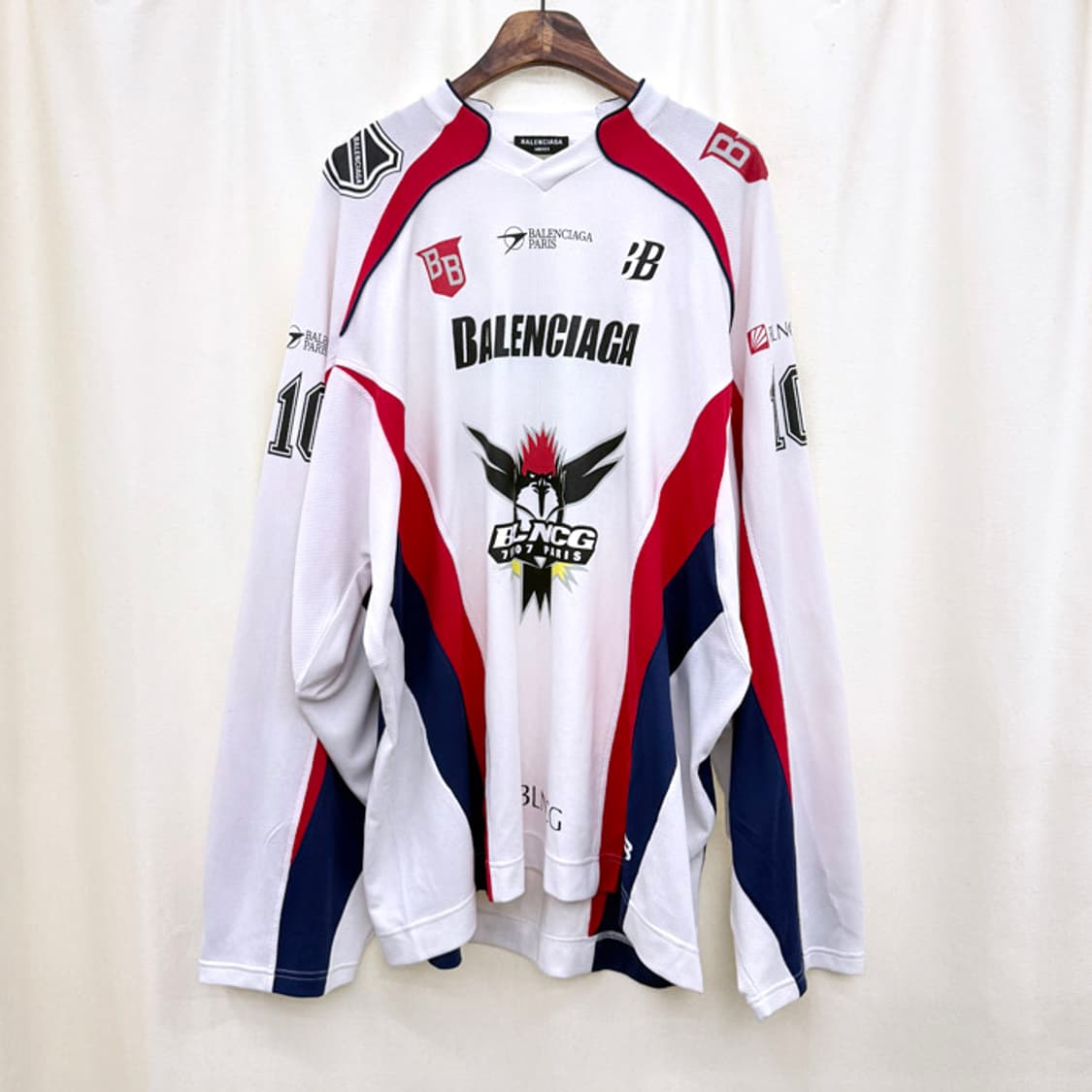 발렌시아가 하키 로고 프린팅 저지 상품이미지1