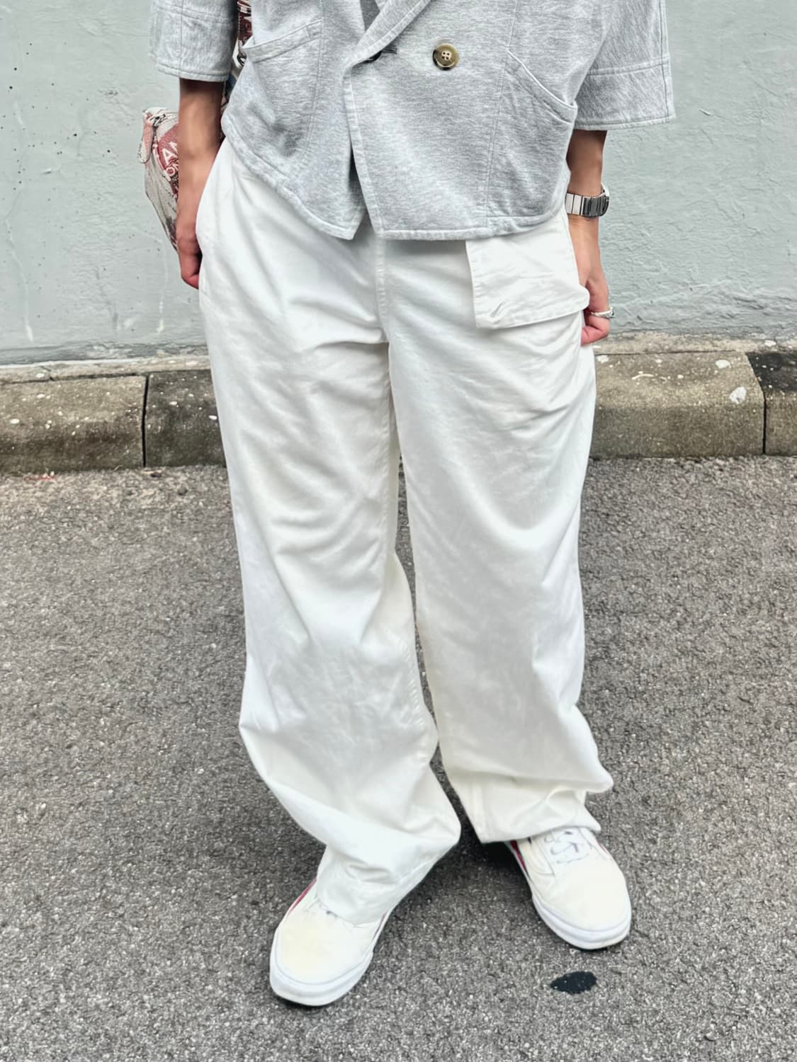 Japanese vtg white pants 상품이미지1