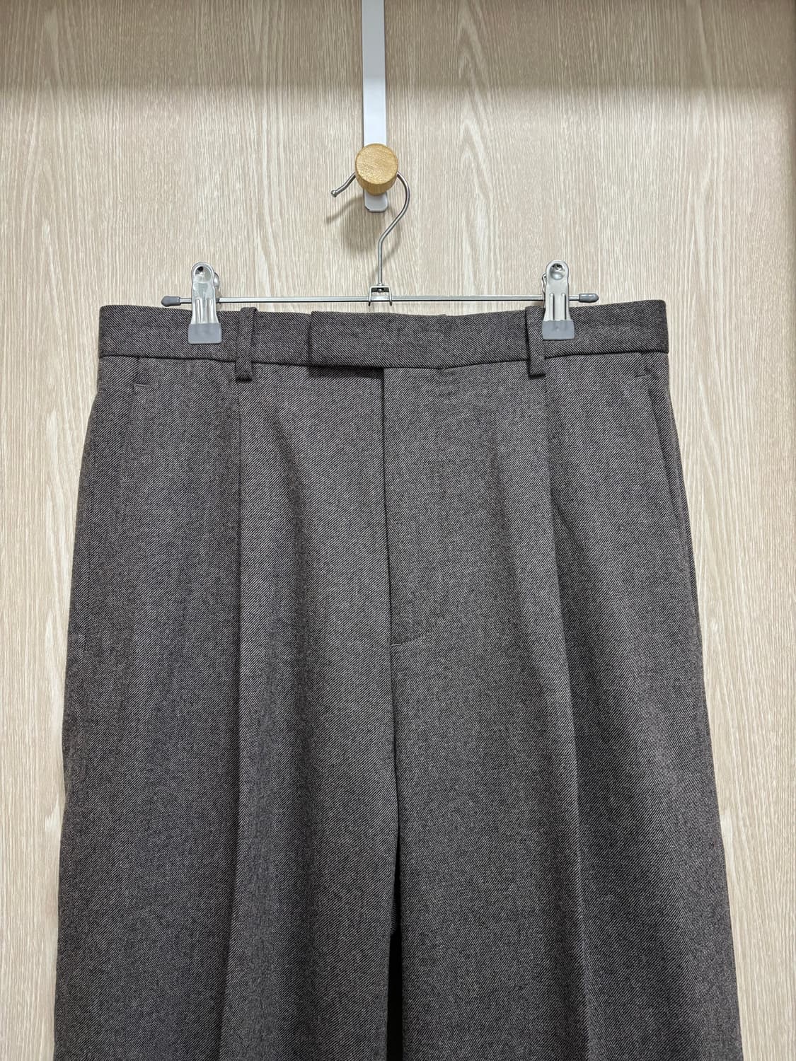 띠어리 울 캐시미어 원턱 와이드 트라우저팬츠30"/그레이 상품이미지2