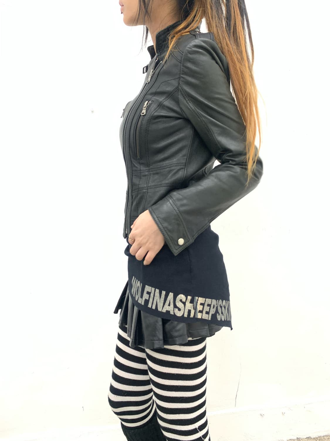Buckle detail lambskin leather jacket   상품이미지4