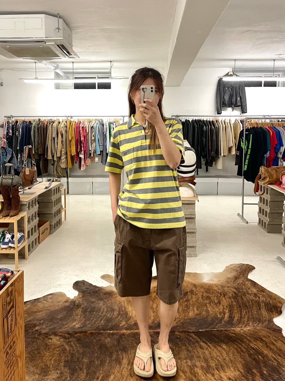 BEAMS stripe collar t-shirts 상품이미지3