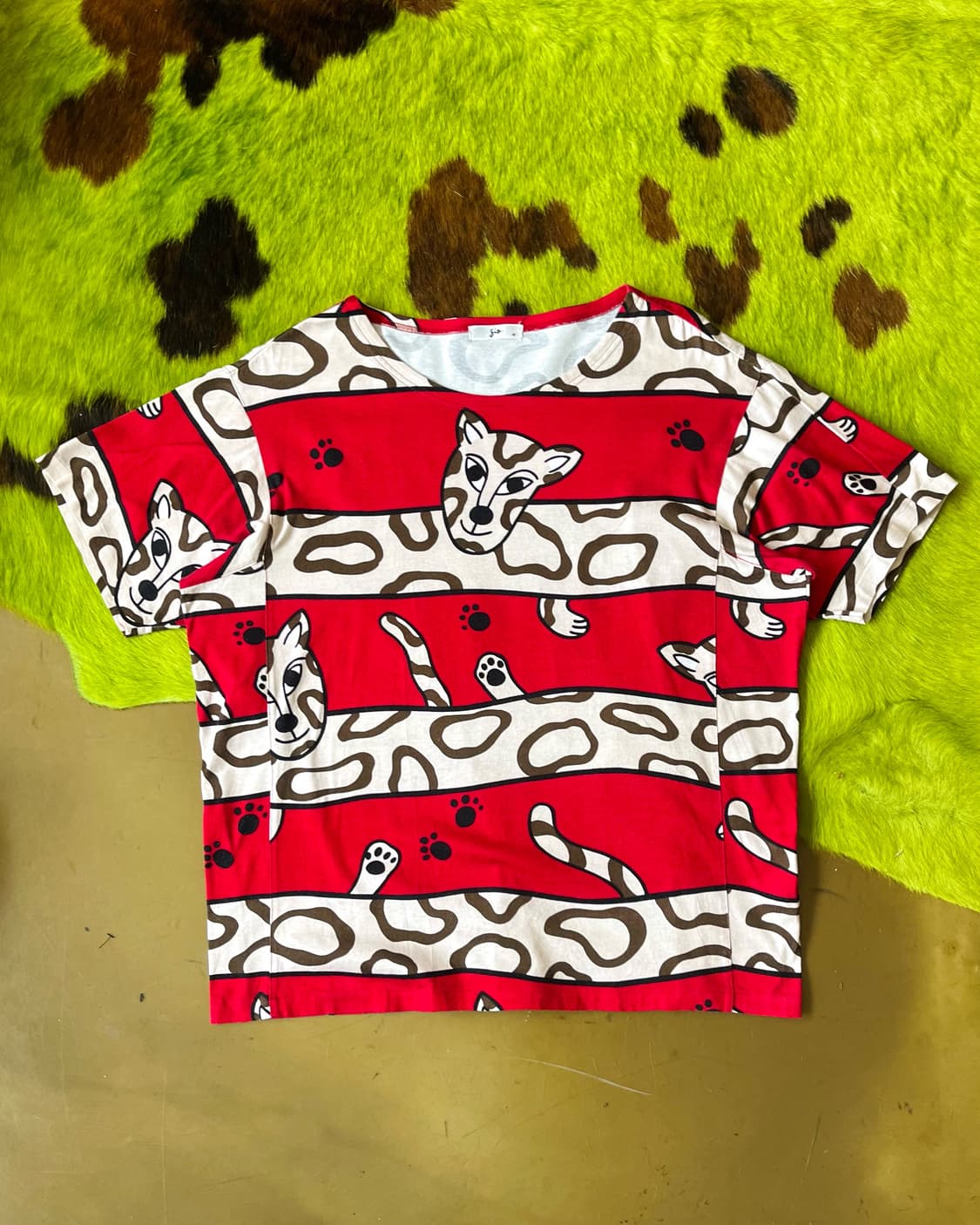80-90s Italian Vintage Patchwork 1/2 T 상품이미지3