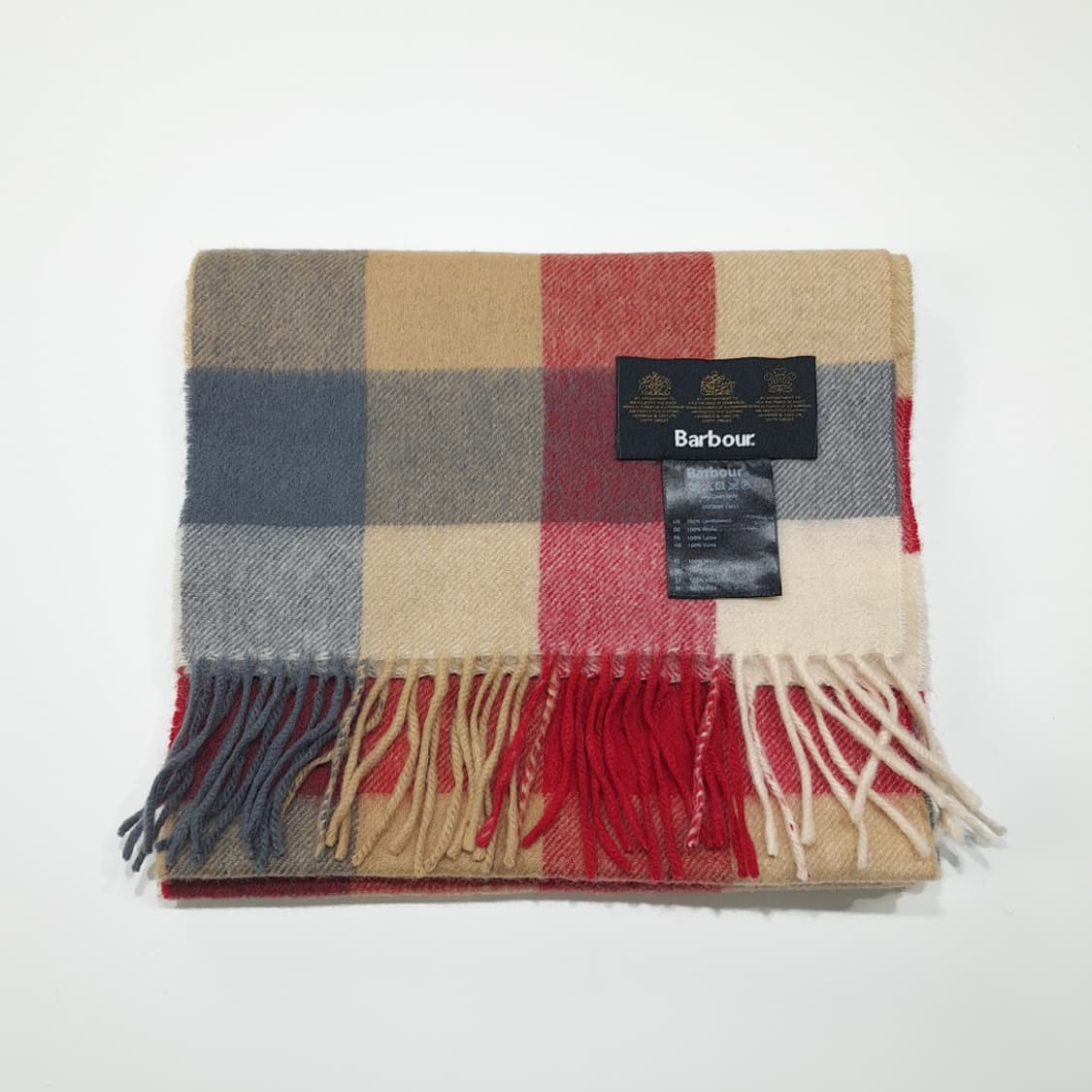 MX660 바버 램스울 체크 레드 머플러목도리 상품이미지6