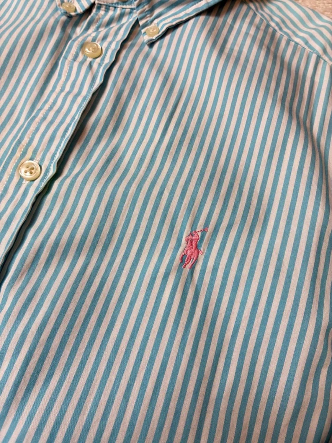 폴로 랄프로렌 핑크 포니 스트라이프 셔츠 PN7366 상품이미지3