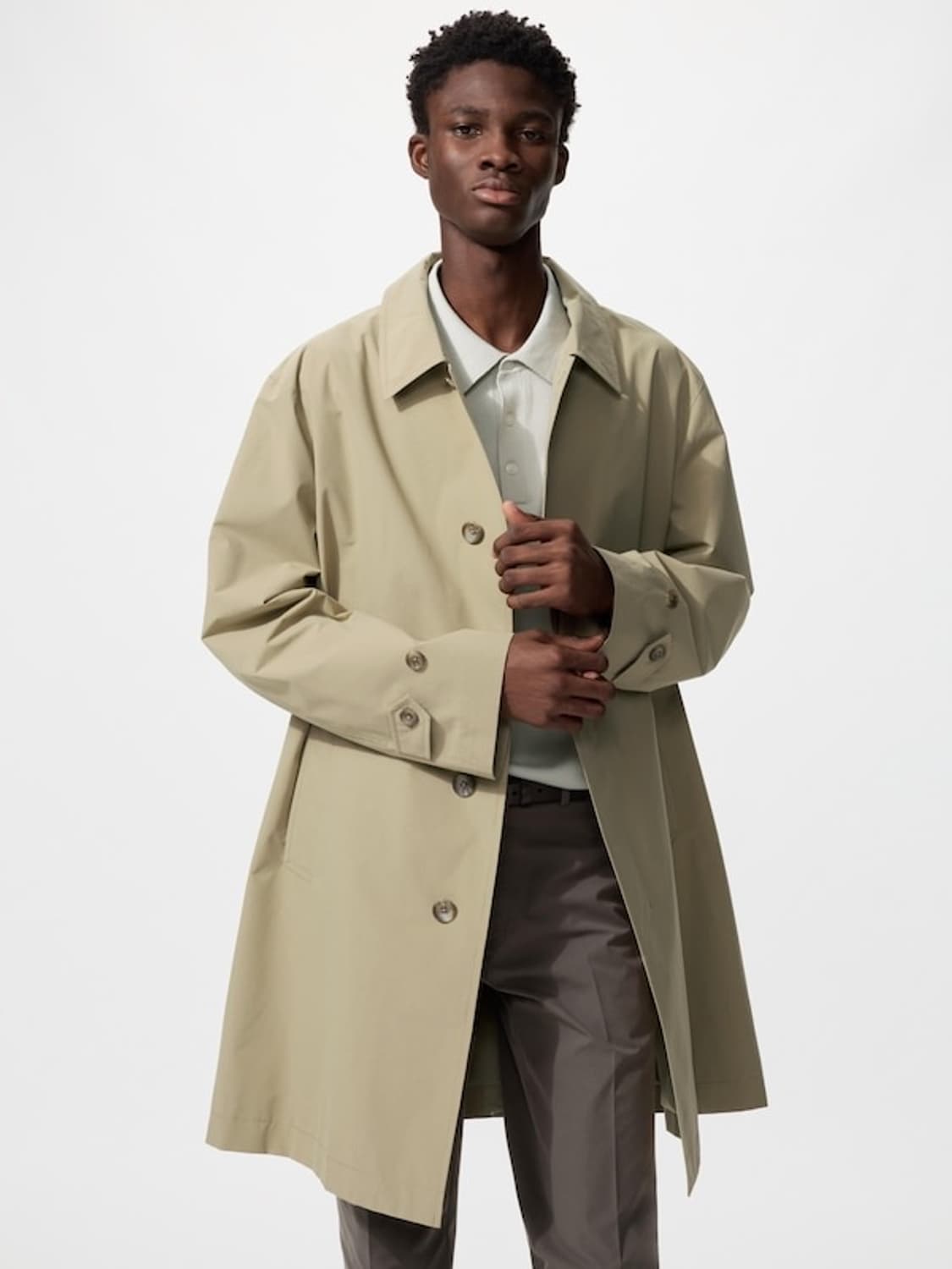 유니클로 U 트렌치 코트 베이지 M 상품이미지5