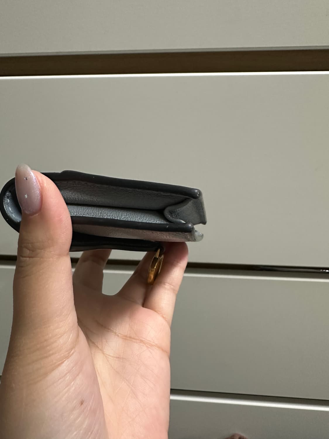 디올 디올 새들 플랩 카드지갑 블루그레이 상품이미지5