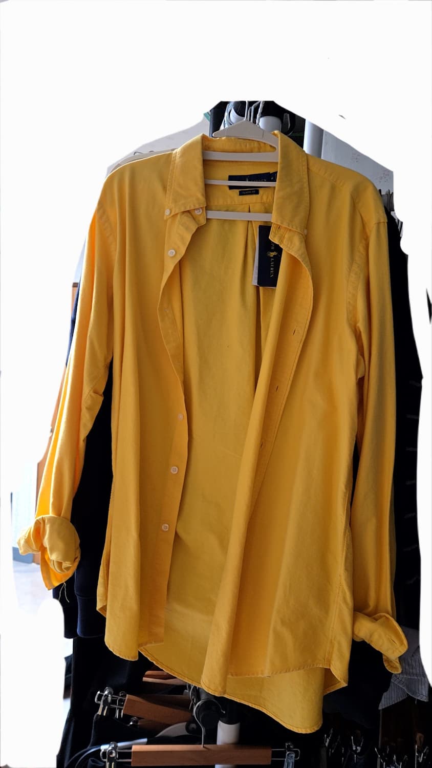 폴로 노란색 옥스포드 셔츠 M 상품이미지2