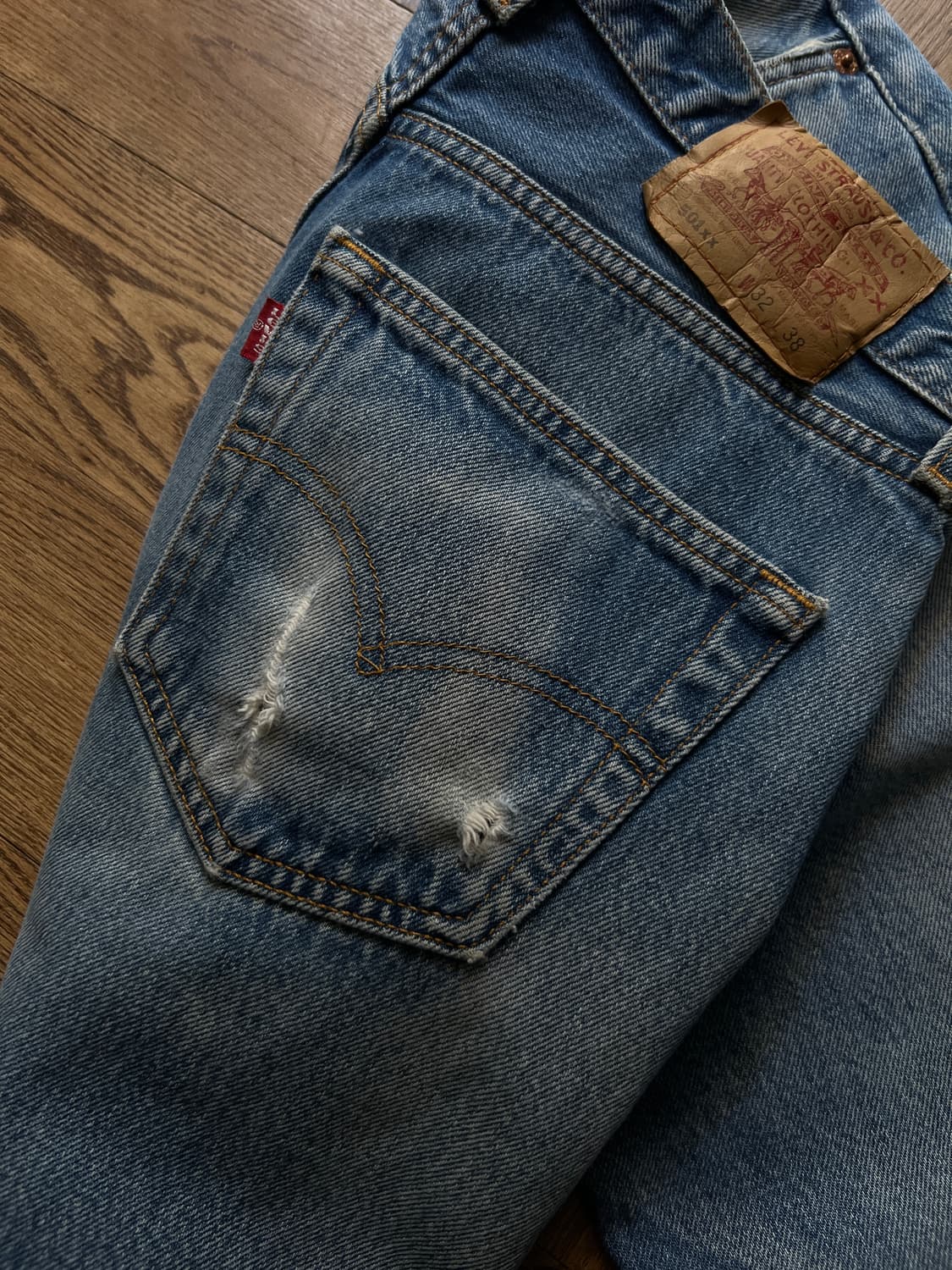 [32]90's 리바이스 501XX USA Made 데님 팬츠 S10 상품이미지6