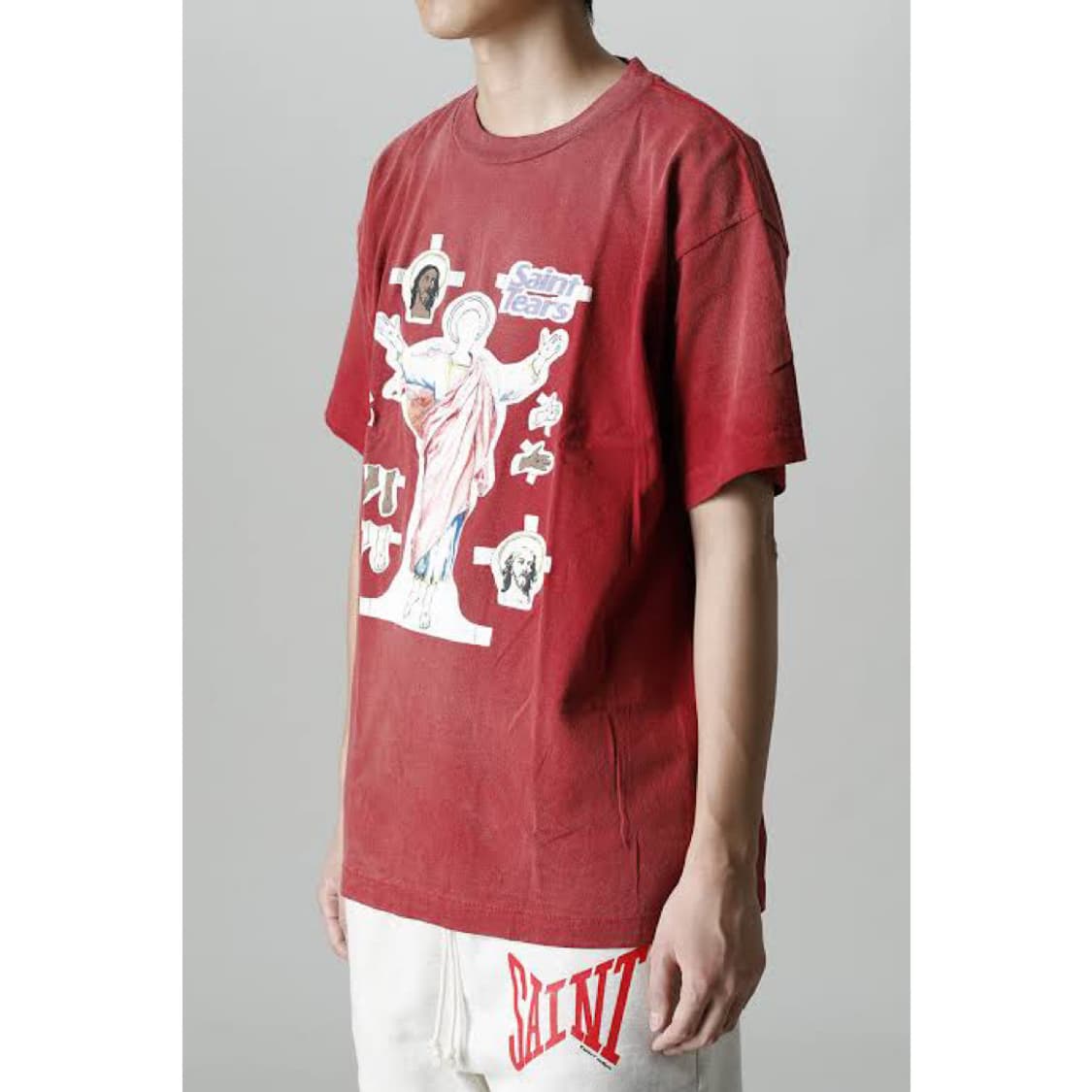[L] 세인트미카엘 x 데님 티어스 세인트 티어스 티셔츠 상품이미지1
