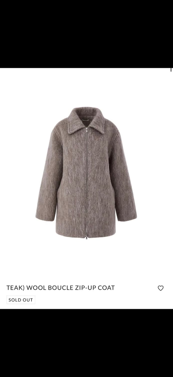 TEAK WOOL BOUCLE 울 부클 집업 코트 라이트 베이지 상품이미지2