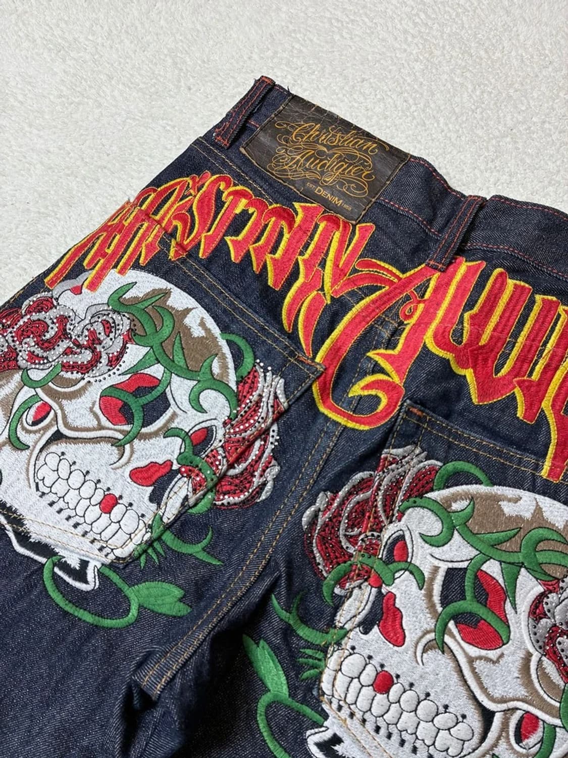 에드하디 크리스찬 오디지에 00's 자수 데님 팬츠 PN6696 상품이미지3