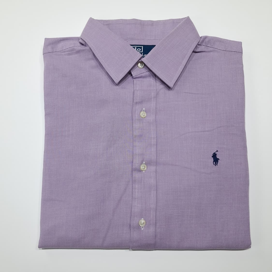 CK102 2XL 폴로 90s 스프레드칼라 퍼플 도트체크 셔츠 남방 상품이미지7
