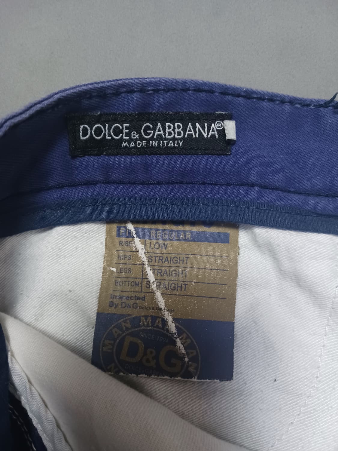 [34] 돌체앤가바나 화이트/블루 레이어드 면바지 상품이미지10