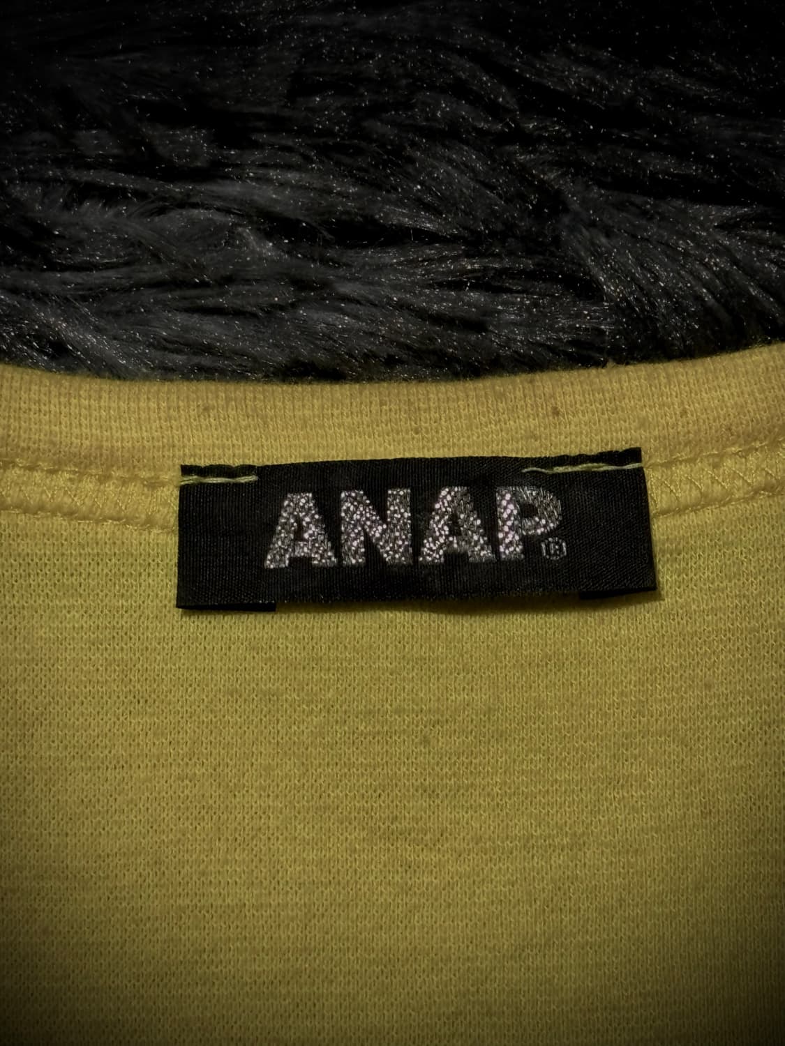 ANAP 레터링 프린팅 벨벳 하트 옐로우 슬리브리스 상품이미지9