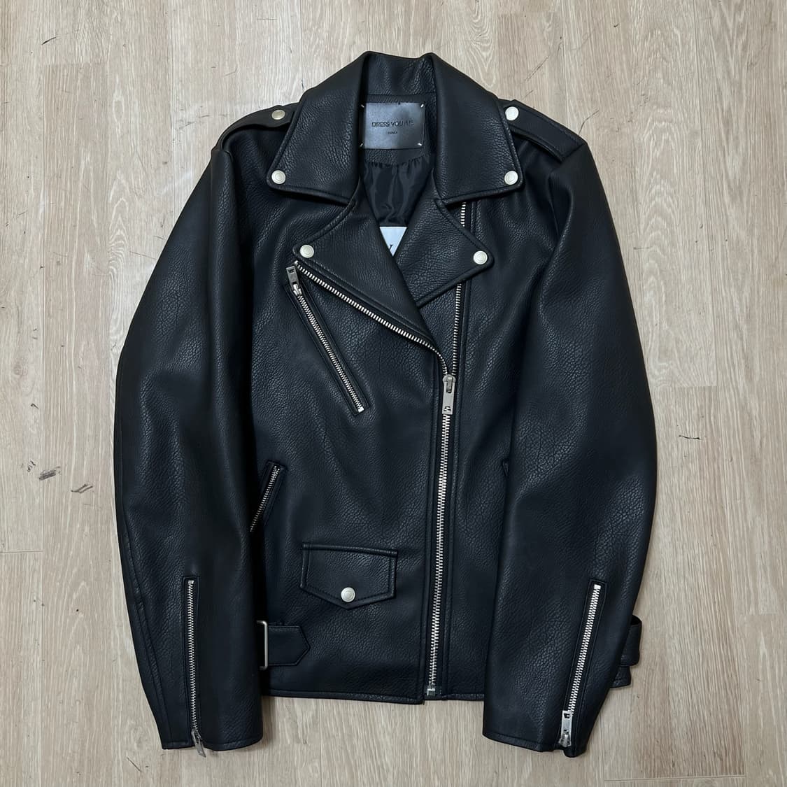 드레스볼륨 남성 더블 라이더 가죽자켓 L/100  상품이미지1