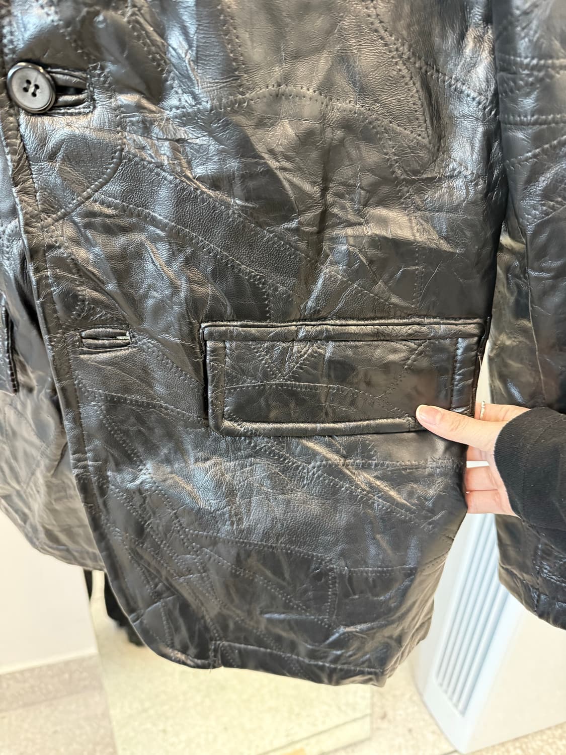 Pattern Leather Jacket   상품이미지4