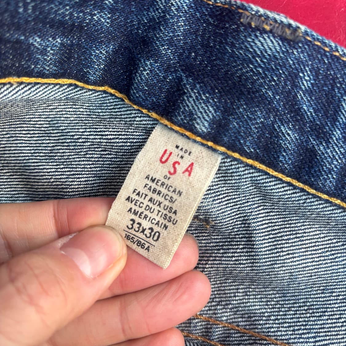 미국 RRL 슬림핏 셀비지 데님 팬츠 상품이미지9