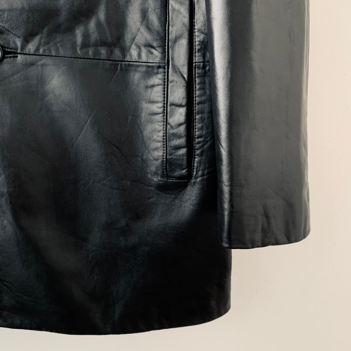 바나나리퍼블릭 램스레더 카코트 블랙 상품이미지4