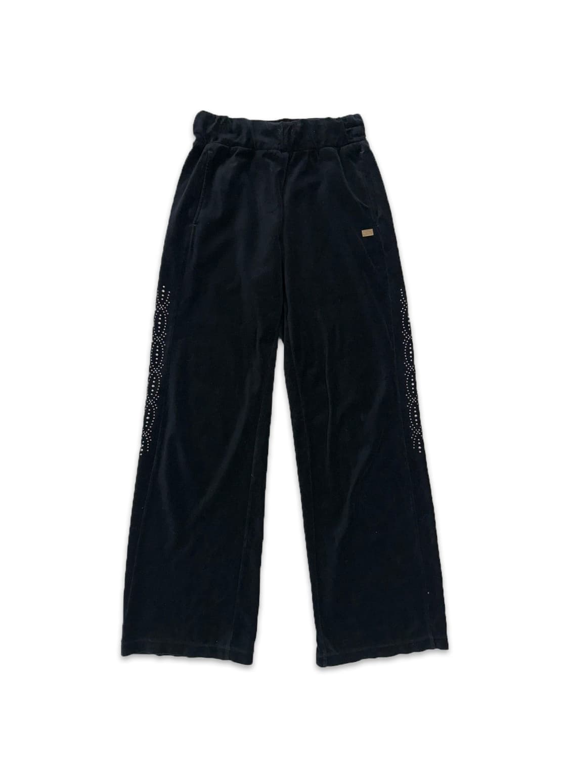 빈티지 Ellesse 블랙 벨벳 스커드 와이드 팬츠 상품이미지1