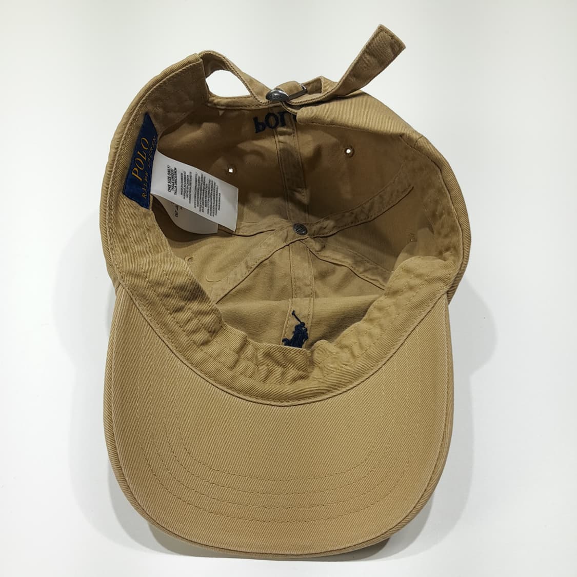 CL553 폴로 코튼 다크네이비 자수 베이지 볼캡 모자 상품이미지7