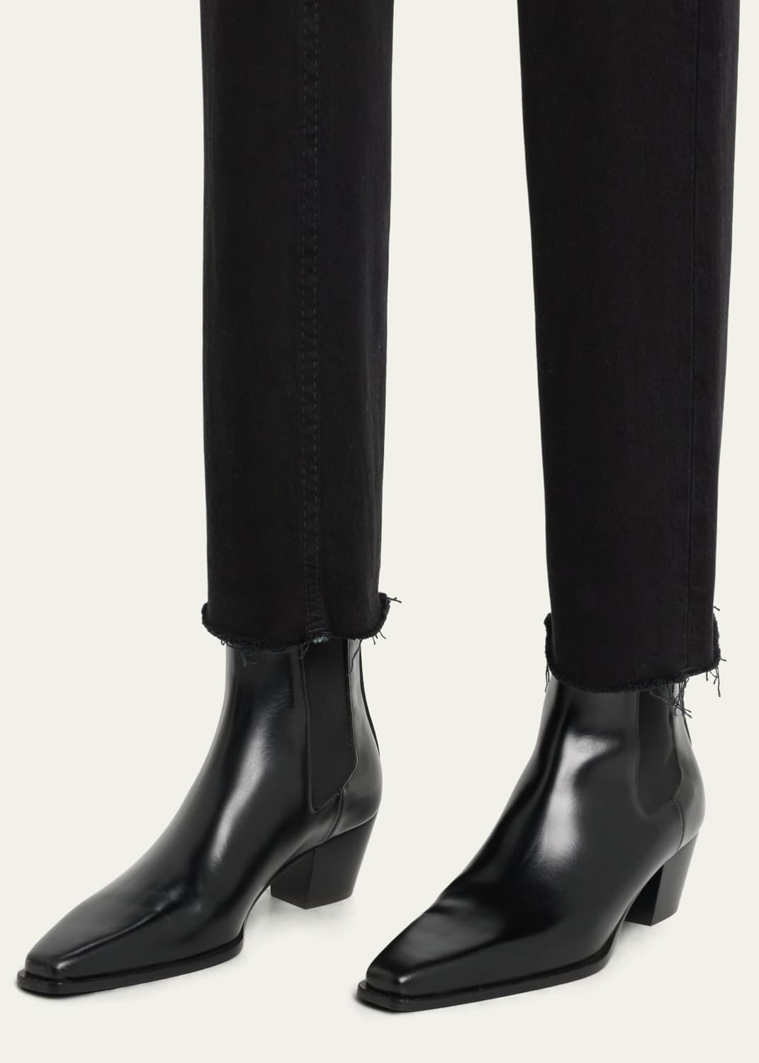 (정품/새상품) TOTEME 토템 여성 블랙 레더 시티 첼시 부츠 상품이미지3