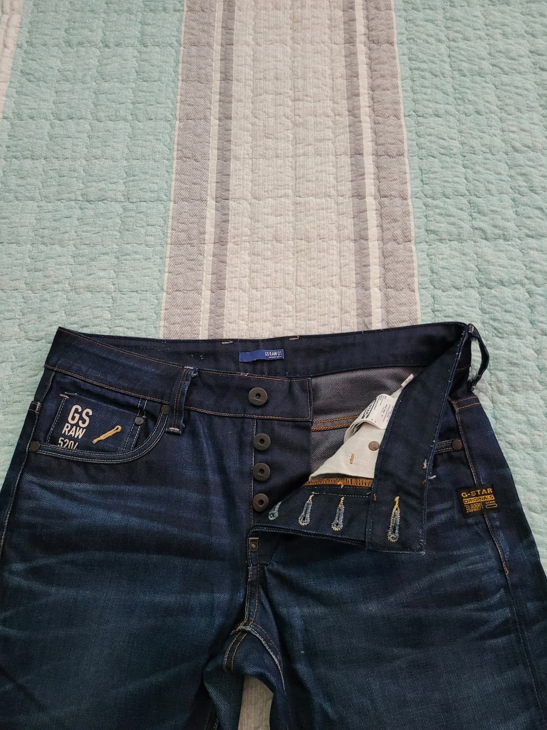 지스타로우 G star raw 어택로우스트레이트 진청워싱진 31사이즈 상품이미지2