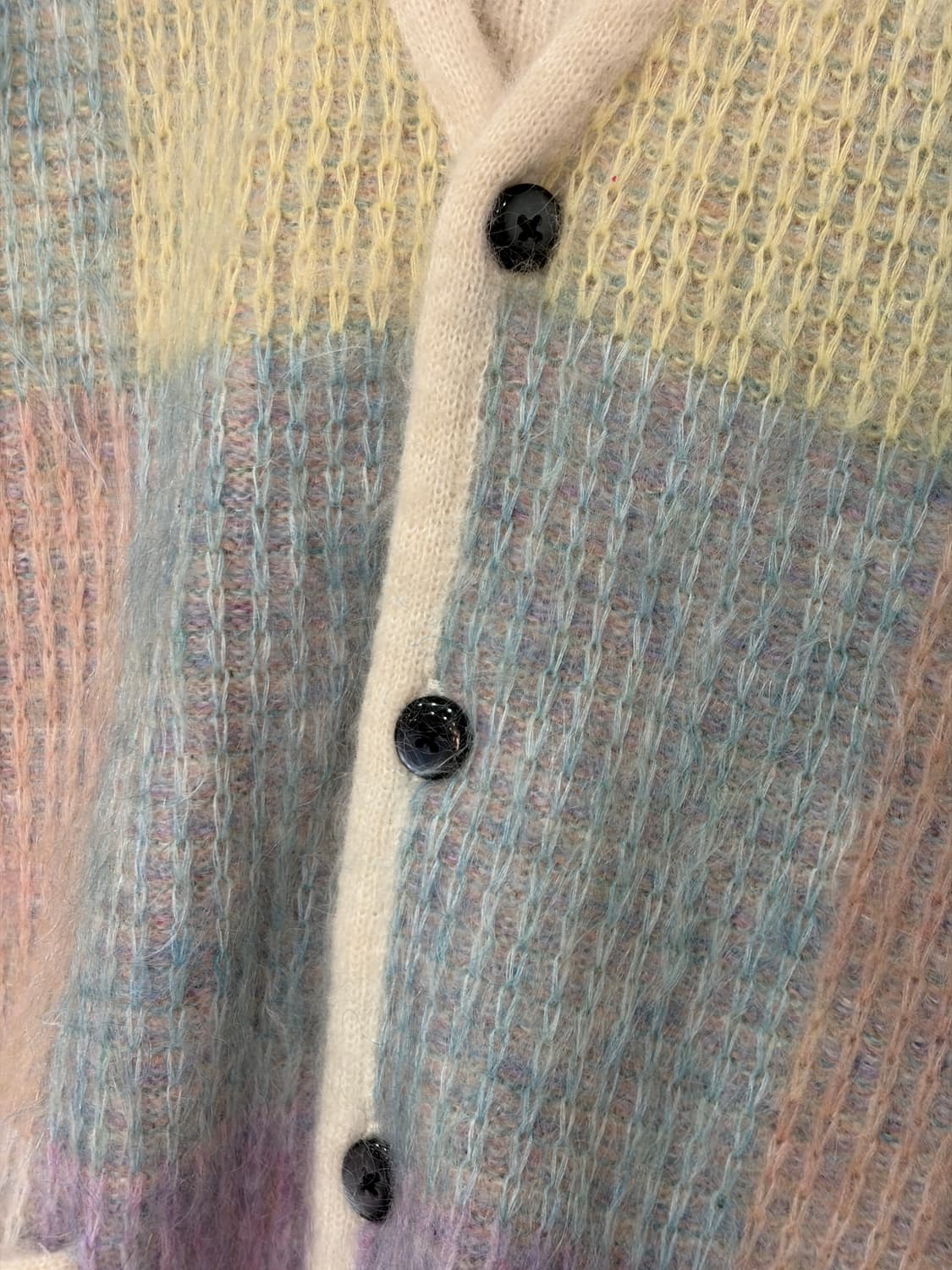 22SS 슈프림 브러쉬드 그리드 가디건 화이트 M 상품이미지2