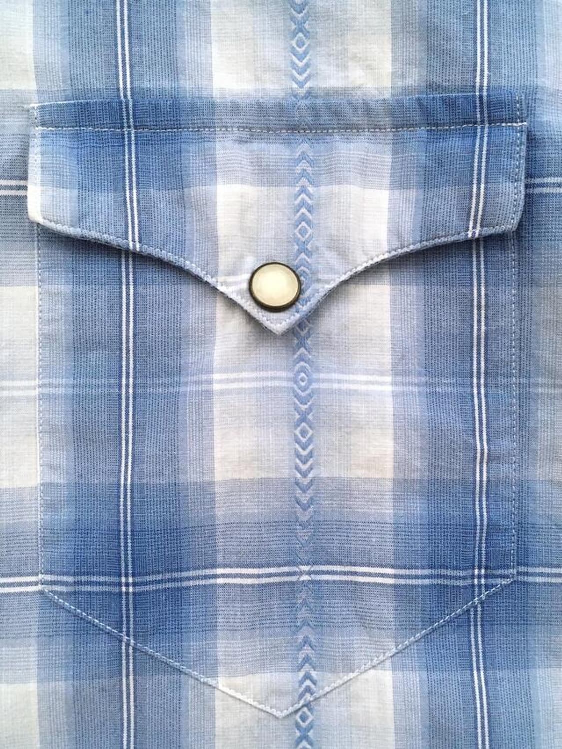 90s Plaid check Pearl snap western shirt 상품이미지3