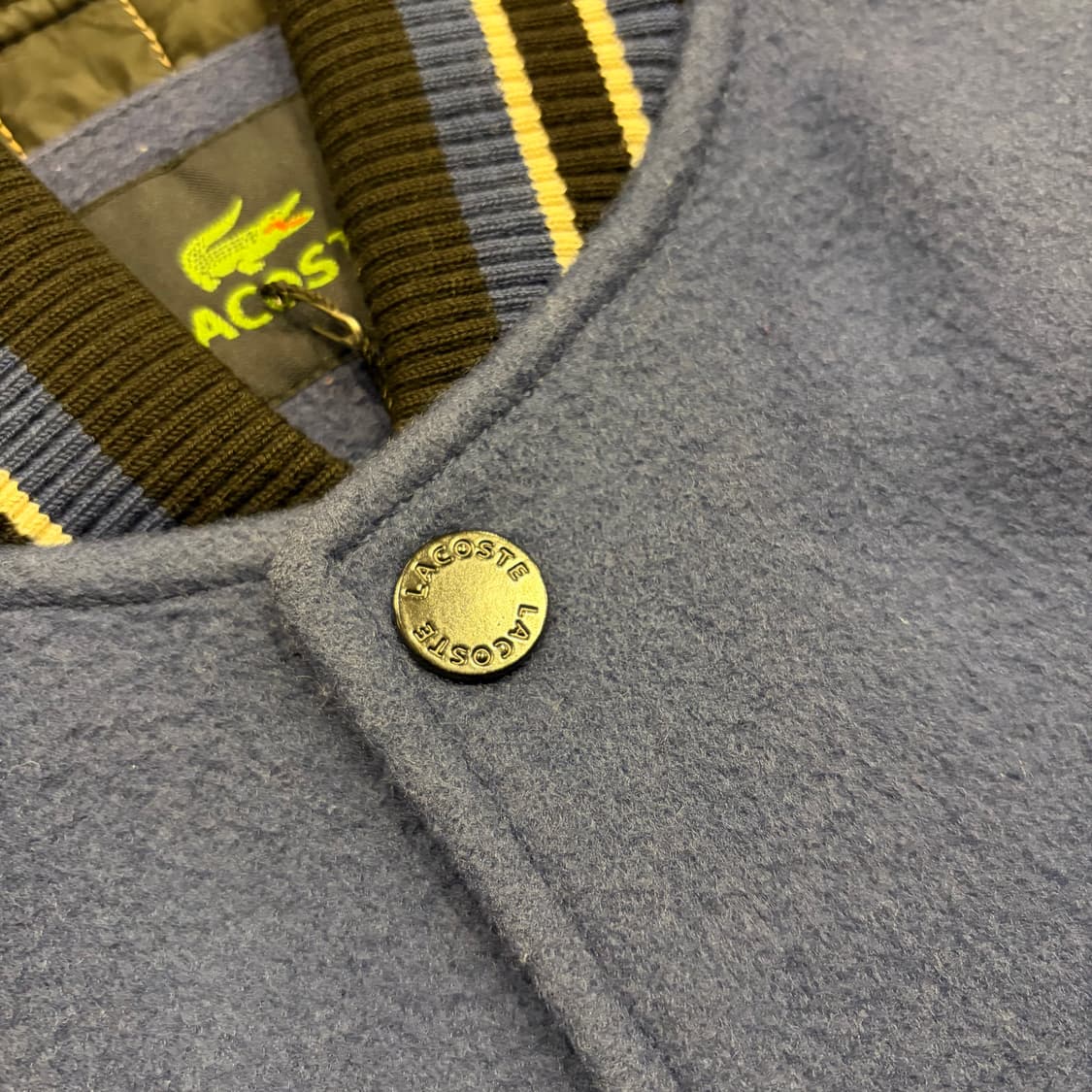 [100] 라코스테 양가죽 바시티 스타디움 자켓 블루/블랙 C219 상품이미지4