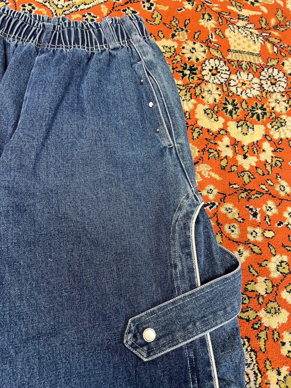 [1] rsc 알에스씨 스트랩 사이드 wrinkle 데님 팬츠 상품이미지4