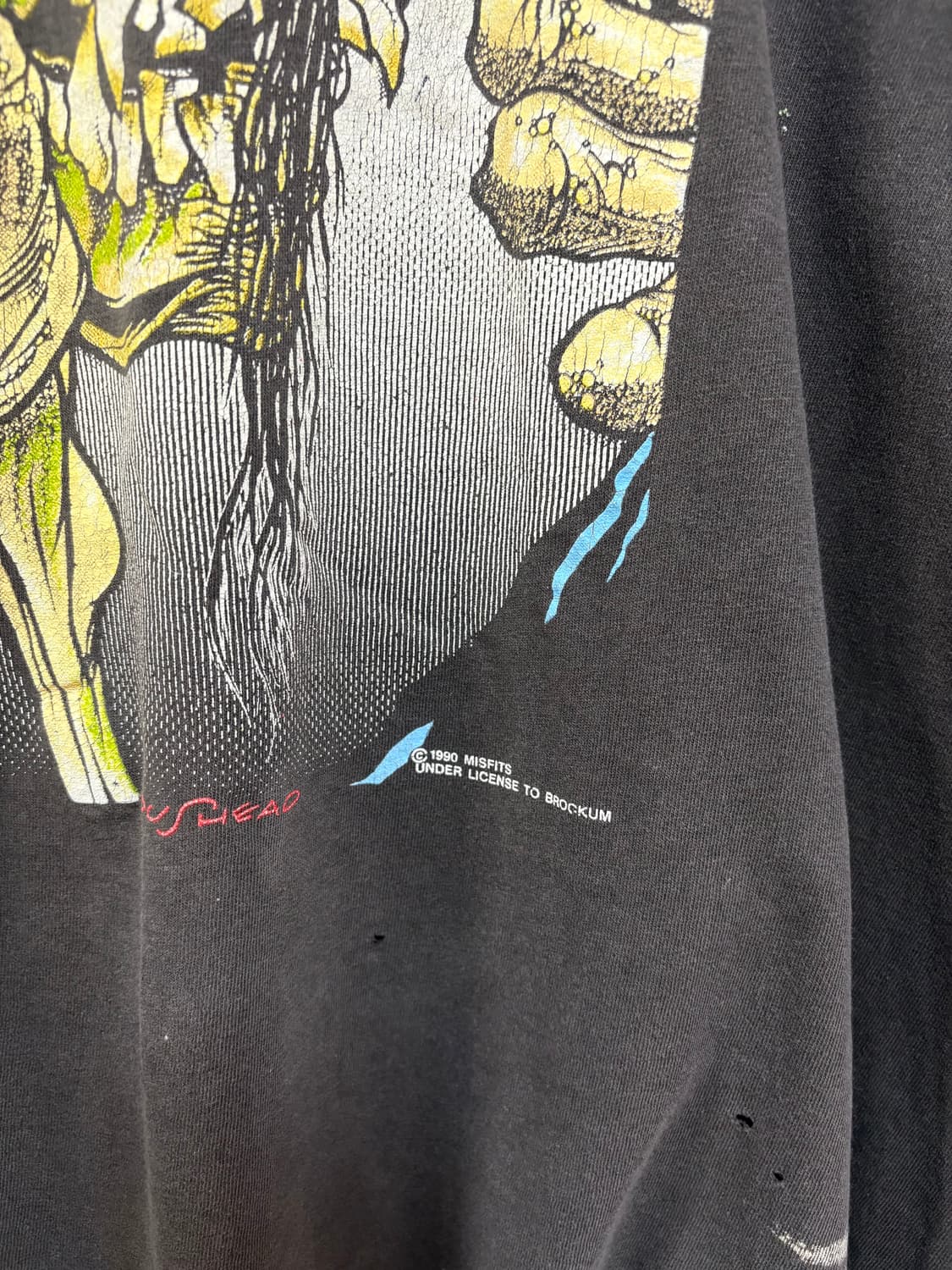 [XL] 1990 Misfits Ed Gein 패치 밴드 티셔츠 상품이미지3