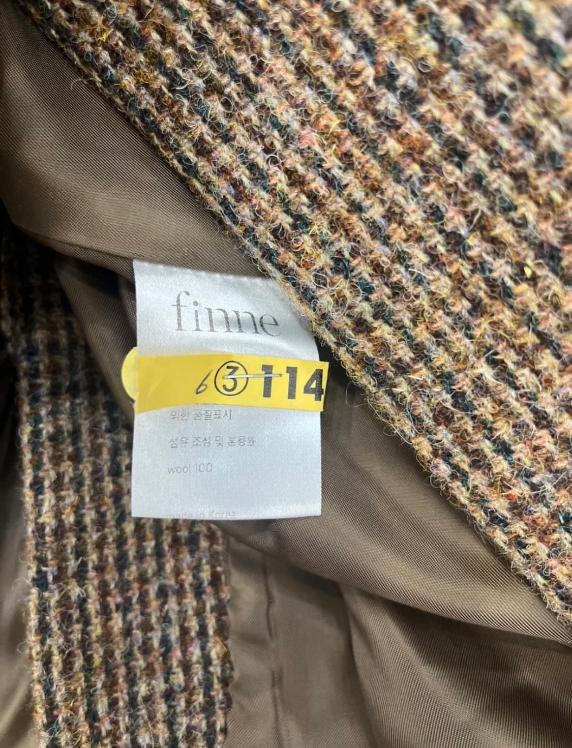 FINNE 핀느 해리스트위드 더블 자켓 상품이미지5