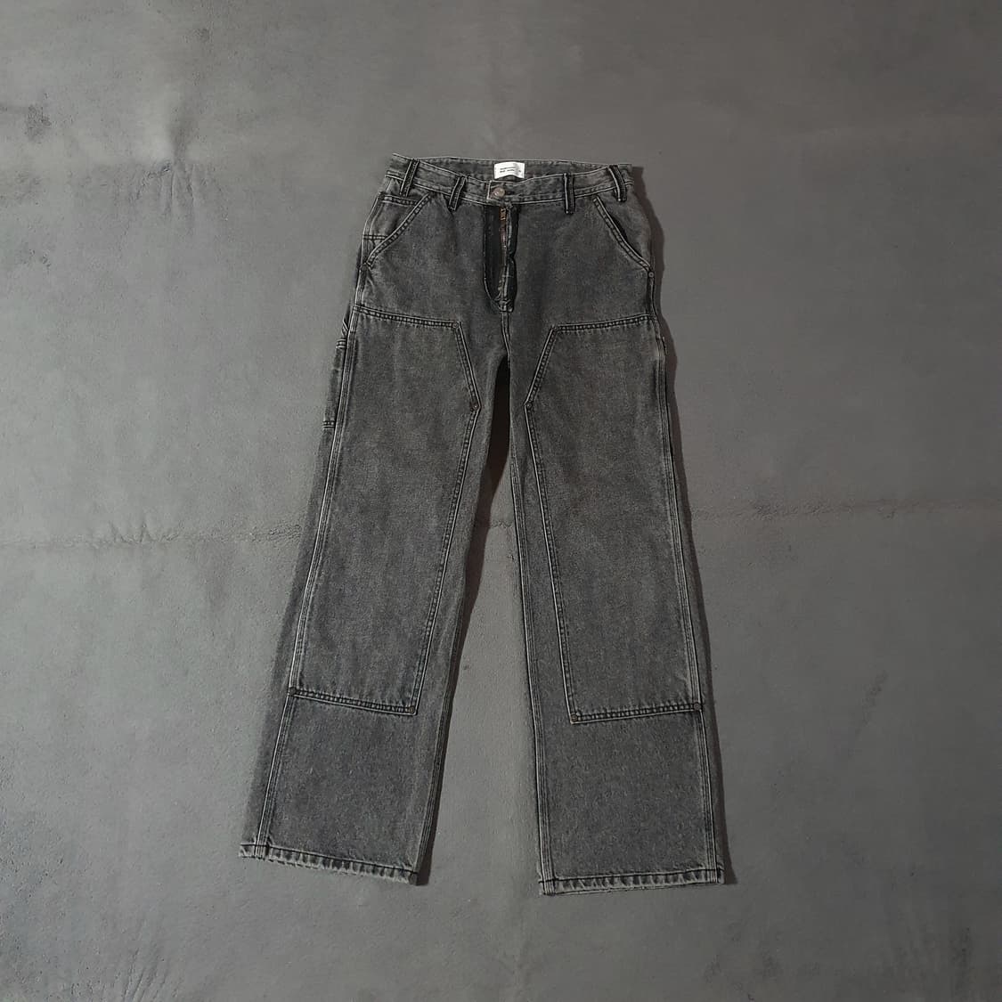 앤더슨벨 인사이드아웃 더블니 카펜터 흑청 데님 팬츠 S 30 상품이미지2