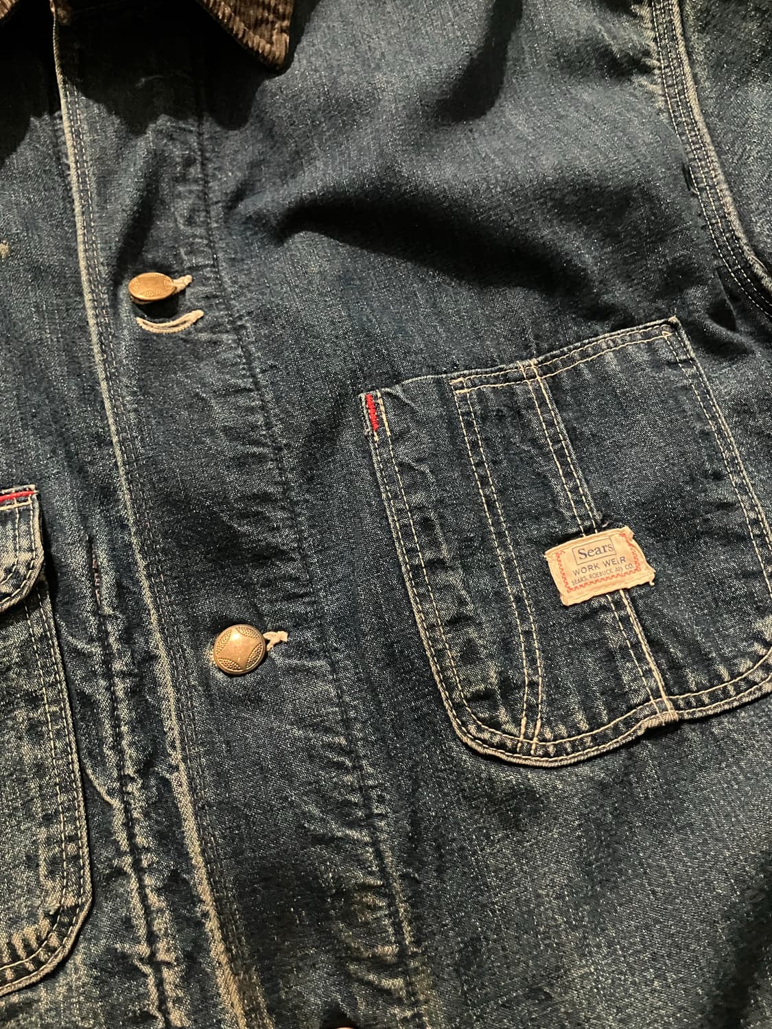 🇺🇸 60s USA 시어스 Sears 데님 초어 코트 자켓 상품이미지4