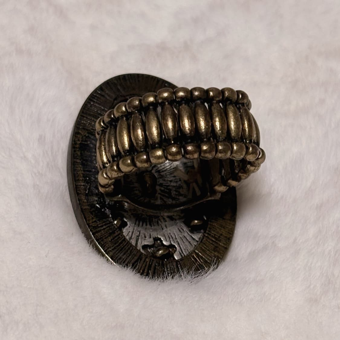 일본 오리엔탈 진주 포인트 페어리 핀터깔 디테일 앤틱 밴딩 반지 상품이미지3