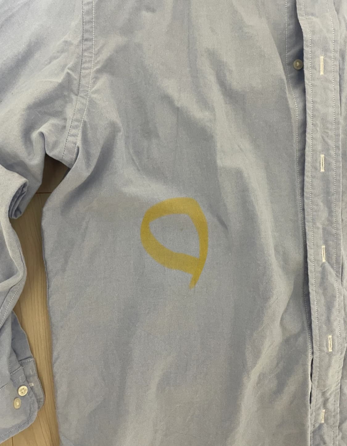 유니클로 옥스포드셔츠 하늘색 XXL 상품이미지3