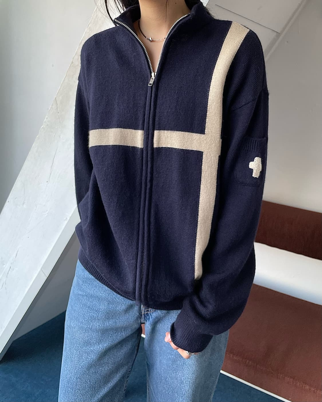 Vintage zip-up knit 상품이미지7