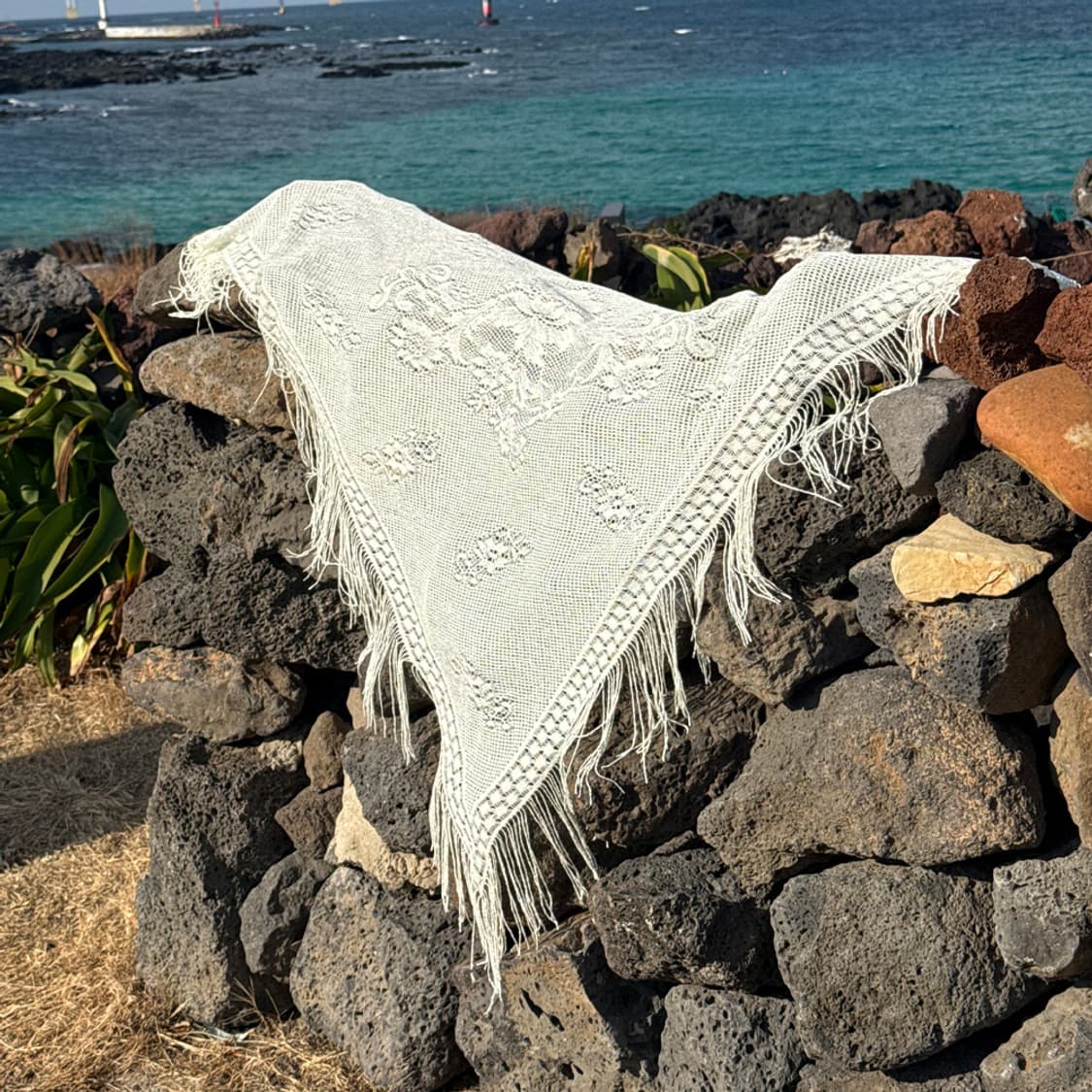 바람결 레이스 트라이앵글 숄 상품이미지8